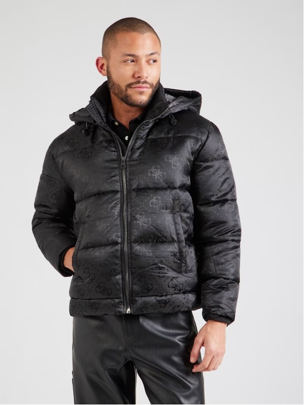 Guess Jeans Ανδρικό μαύρο μπουφάν Guess jeans