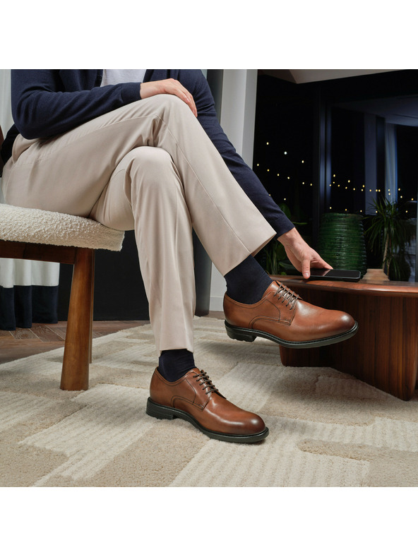 Geox Καφέ ανδρικά παπούτσια ντυσίματος Geox Walk Pleasure