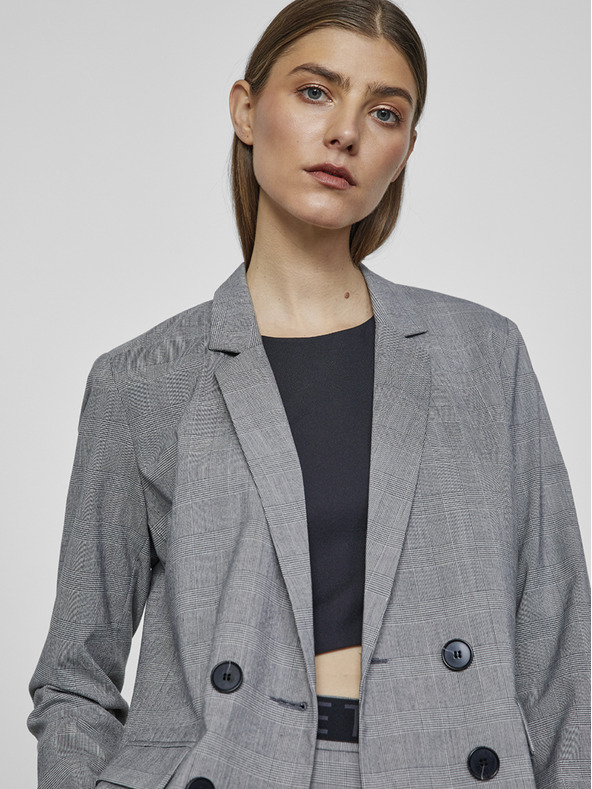 ZOOT.lab Γκρι ανοιχτό γυναικείο καρό σακάκι METROOPOLIS by ZOOT.lab Sonia