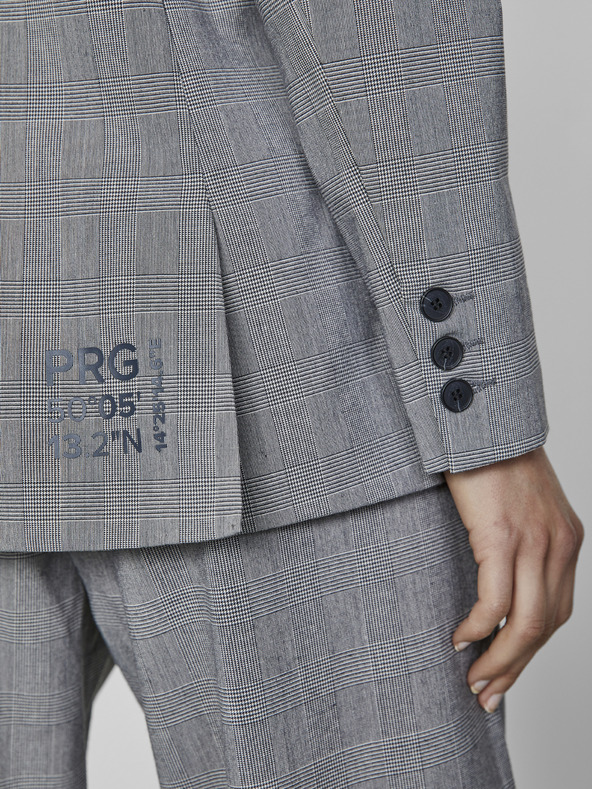 ZOOT.lab Γκρι ανοιχτό γυναικείο καρό σακάκι METROOPOLIS by ZOOT.lab Sonia