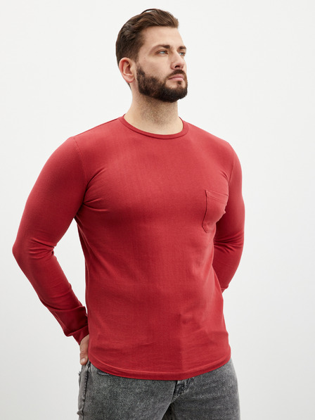 ZOOT.lab Κόκκινο ανδρικό μακρυμάνικο t-shirt ZOOT.lab