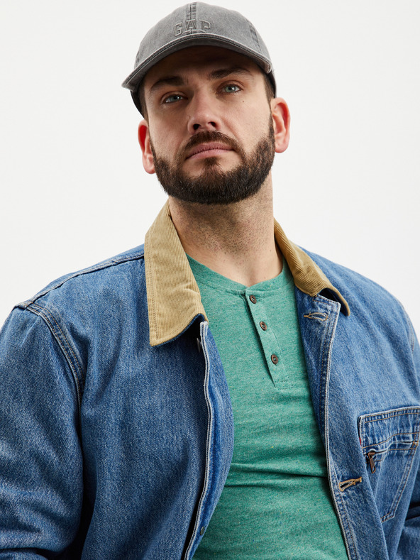 ZOOT.lab Πράσινο ανδρικό μπλουζάκι με κουμπιά ZOOT.lab Diego