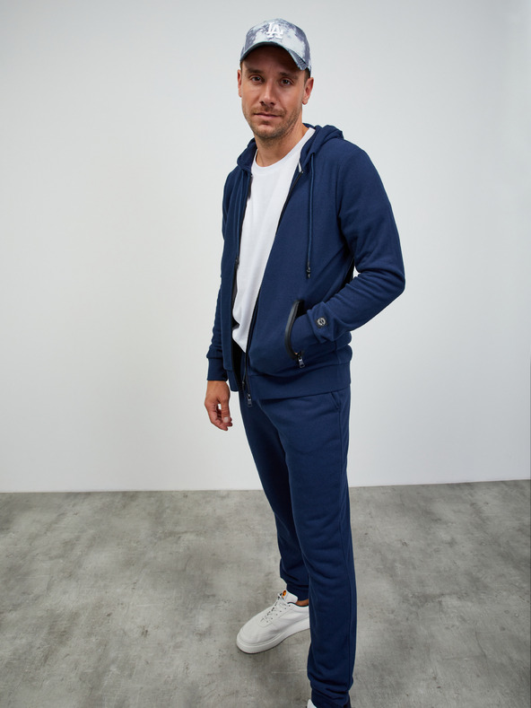 ZOOT.lab Σκούρο μπλε ανδρικό βασικό φούτερ με φερμουάρ ZOOT.lab Ralph