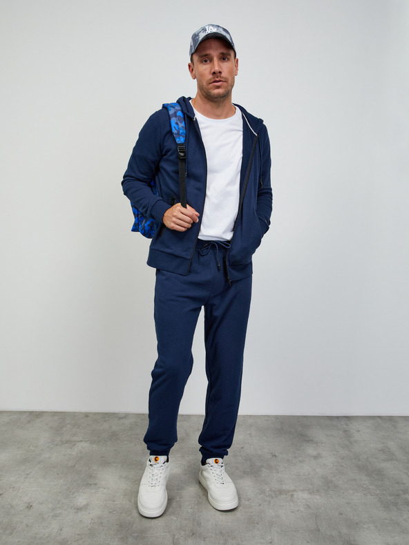 ZOOT.lab Σκούρο μπλε ανδρικό βασικό φούτερ με φερμουάρ ZOOT.lab Ralph