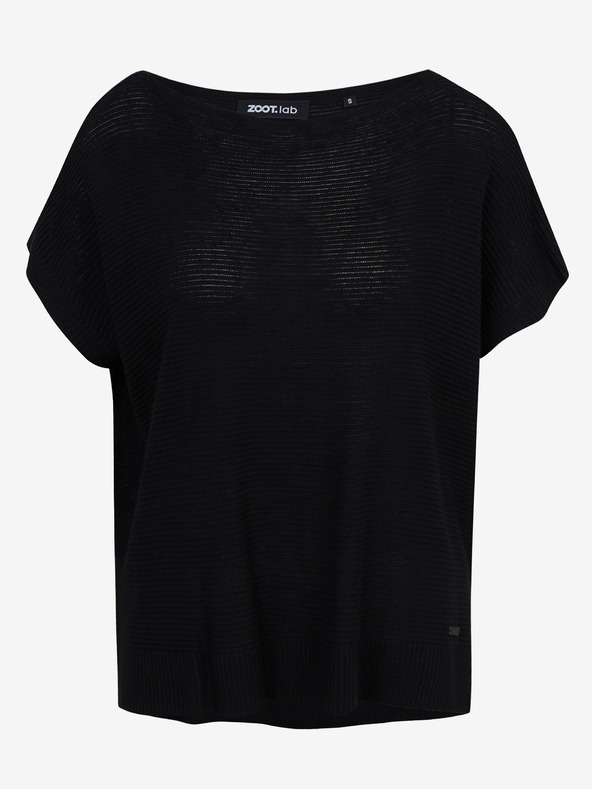 ZOOT.lab Μαύρο γυναικείο γιλέκο με λινό ζακέτα ZOOT.lab Danae