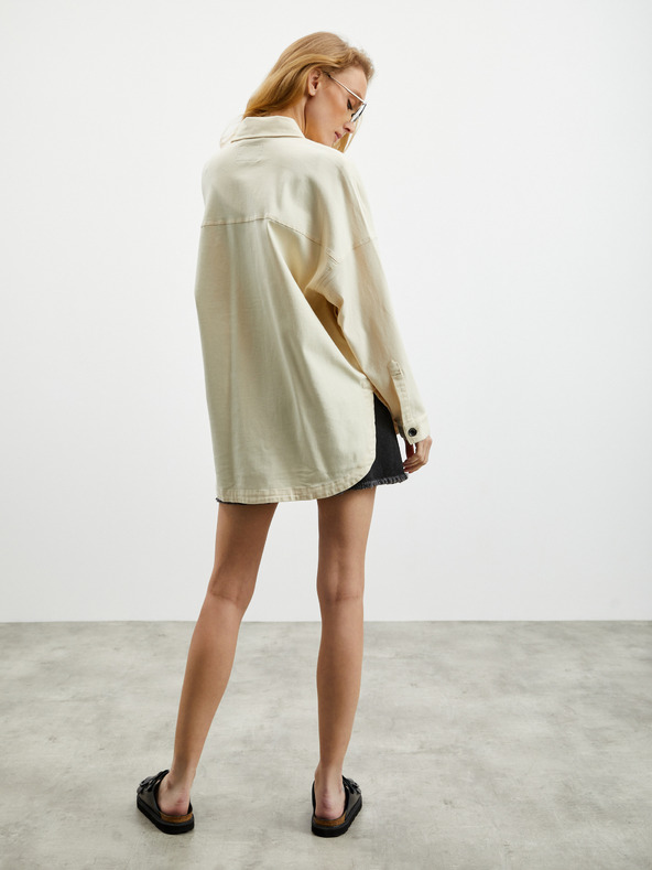 ZOOT.lab Κρεμ γυναικείο oversize τοπ ZOOT.lab Becca