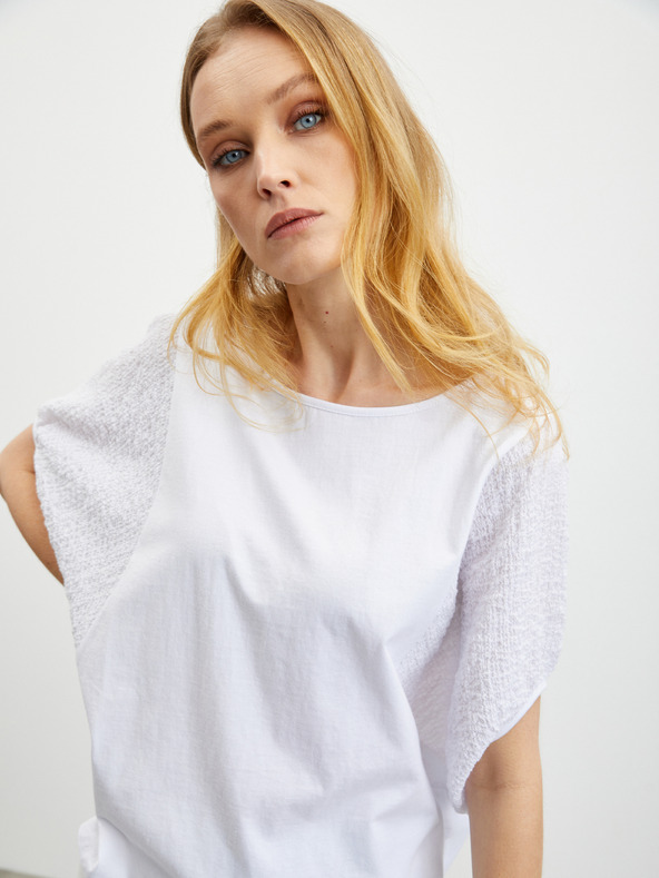 ZOOT.lab Λευκό γυναικείο oversize T-shirt ZOOT.lab Kayla
