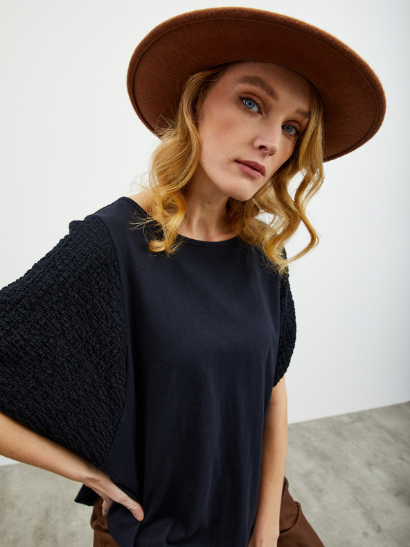 ZOOT.lab Μαύρο γυναικείο oversize T-shirt ZOOT.lab Kyala