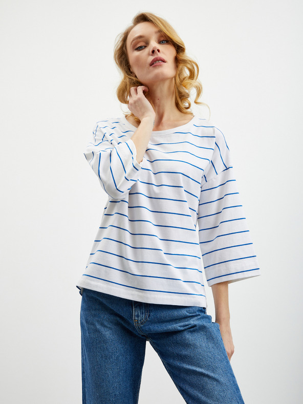 ZOOT.lab Λευκό γυναικείο ριγέ T-shirt ZOOT.lab Dolly