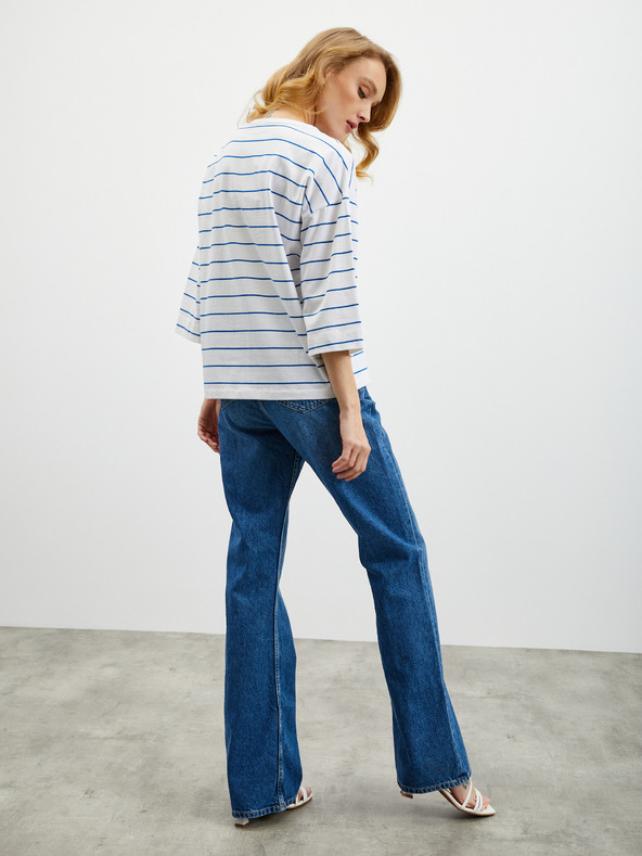 ZOOT.lab Λευκό γυναικείο ριγέ T-shirt ZOOT.lab Dolly