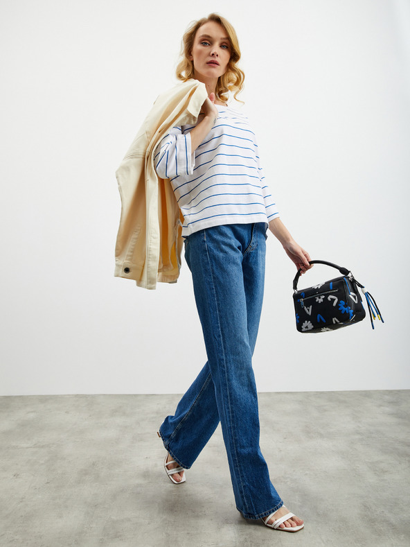 ZOOT.lab Λευκό γυναικείο ριγέ T-shirt ZOOT.lab Dolly