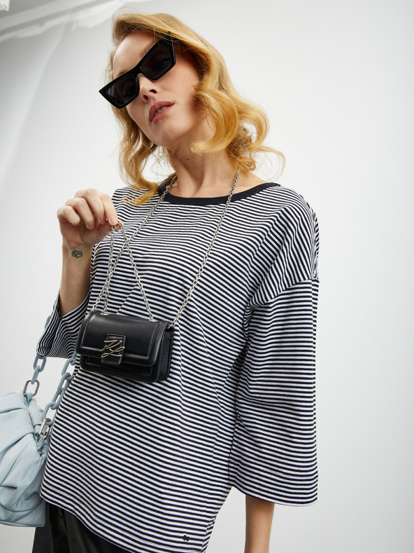 ZOOT.lab Μαύρο γυναικείο ριγέ T-shirt ZOOT.lab Dolly