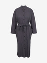 ZOOT.lab Γκρι σκούρο γυναικείο φόρεμα πουκάμισο με λινό ZOOT.lab Darsha