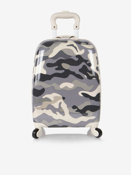 Heys Παιδική βαλίτσα Heys 4w με γκρι σχέδιο Camo
