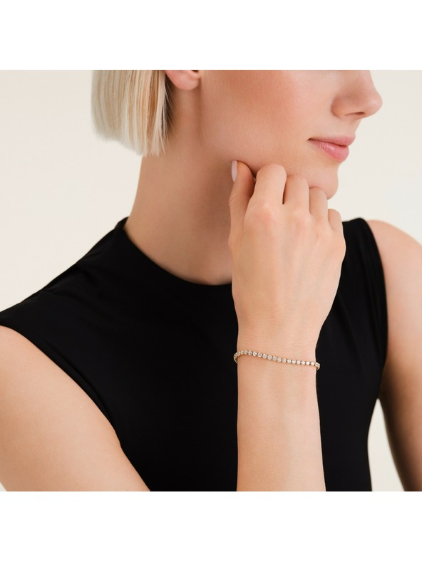 Rosefield Rosefield γυναικείο βραχιόλι Tennis επιχρυσωμένο JBTWG-J1035