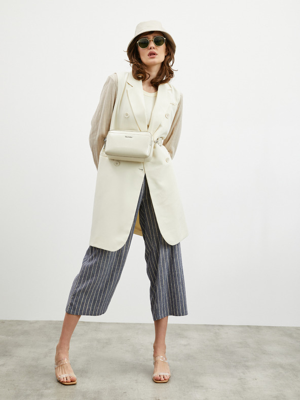 ZOOT.lab Μπεζ γυναικείο ριγέ σακάκι ZOOT.lab Ursala