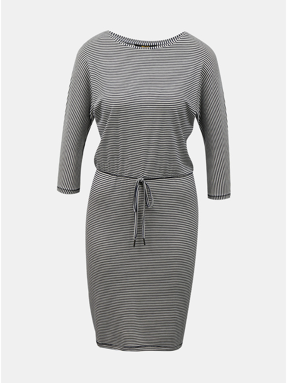 ZOOT.lab Λευκό και μπλε γυναικείο ριγέ φόρεμα με γραβάτα ZOOT.lab Demi