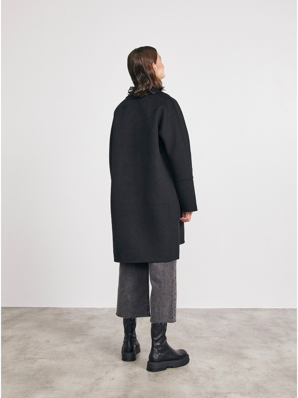 ZOOT.lab Μαύρο γυναικείο παλτό με μαλλί METROOPOLIS by ZOOT.lab Kandis