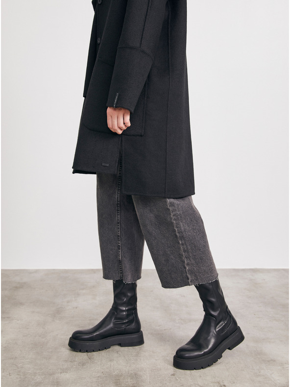 ZOOT.lab Μαύρο γυναικείο παλτό με μαλλί METROOPOLIS by ZOOT.lab Kandis