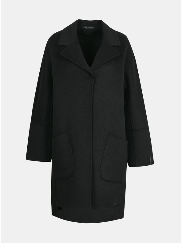 ZOOT.lab Μαύρο γυναικείο παλτό με μαλλί METROOPOLIS by ZOOT.lab Kandis