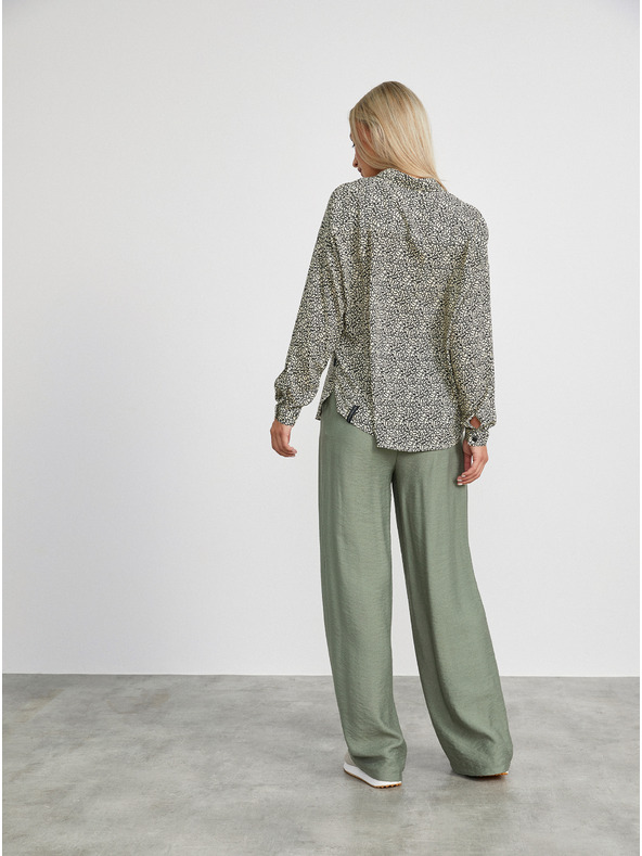 ZOOT.lab Μαύρο και κρεμ γυναικείο χαλαρό πουκάμισο με μοτίβο METROOPOLIS από την ZOOT.lab Ingrid