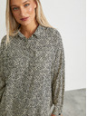 ZOOT.lab Μαύρο και κρεμ γυναικείο χαλαρό πουκάμισο με μοτίβο METROOPOLIS από την ZOOT.lab Ingrid