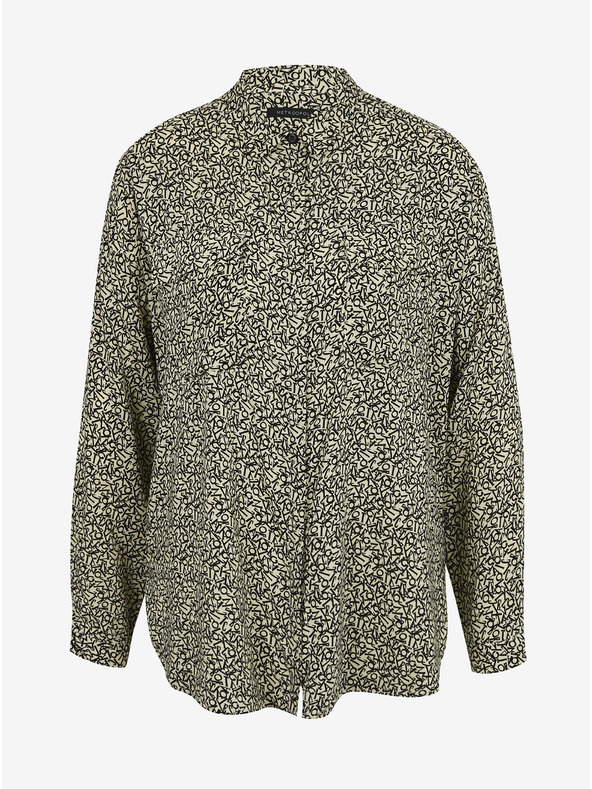 ZOOT.lab Μαύρο και κρεμ γυναικείο χαλαρό πουκάμισο με μοτίβο METROOPOLIS από την ZOOT.lab Ingrid