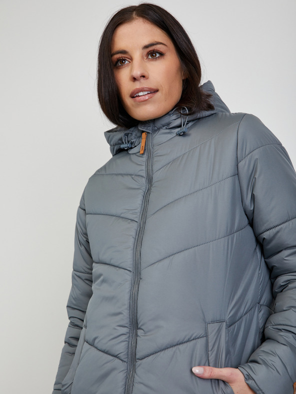 ZOOT.lab Γκρι γυναικείο καπιτονέ παλτό ZOOT.lab
