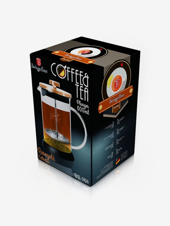 Berlingerhaus Τσάι και καφετιέρα French Press 600 ml Rosegold collection BERLINGERHAUS