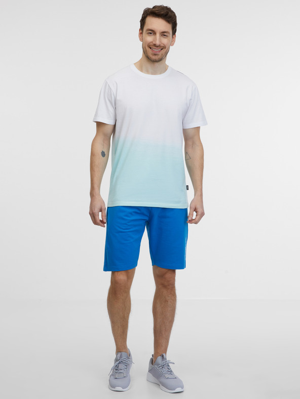 Sam 73 Μπλε και λευκό ανδρικό μπλουζάκι SAM 73 Vito