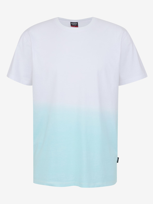 Sam 73 Μπλε και λευκό ανδρικό μπλουζάκι SAM 73 Vito