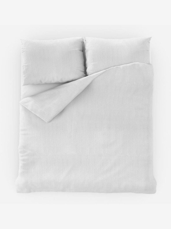 Kvalitex Γαλλικά κρεπ σεντόνια 200x200, 70x90εκ λευκά Kvalitex