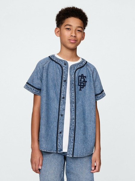 GAP Παιδικό τζιν πουκάμισο Baseball Americana GAP