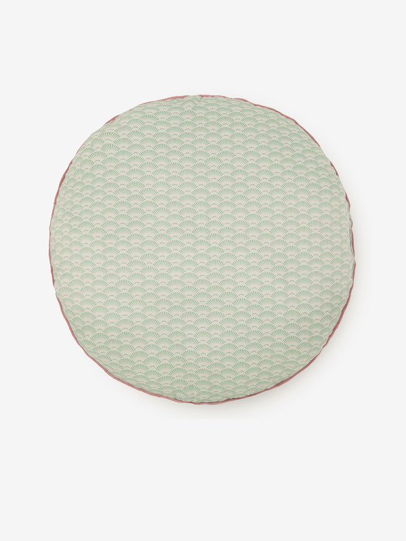 HIP Διάμετρος 55 cm - Ροζ και πράσινο αμφίπλευρο μαξιλάρι με μοτίβο HIP Romini