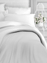 Kvalitex Γαλλικά σατέν κλινοσκεπάσματα με ρίγες 1+2, 220x200, 70x90cm ΛΕΥΚΟ