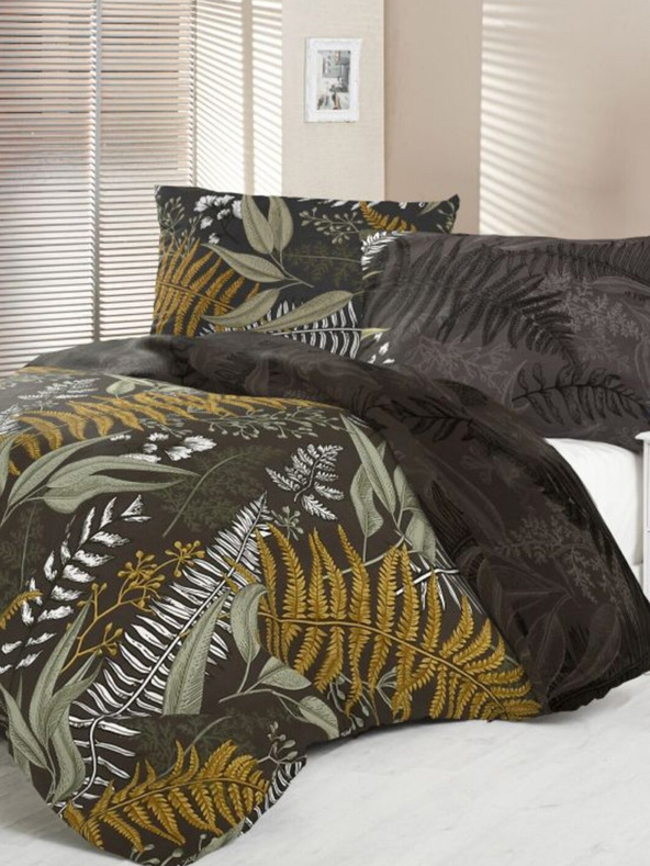 Kvalitex Satin French Extended Bedding LUXURY COLLECTION 1+2, 240x220, 70x90cm FERN