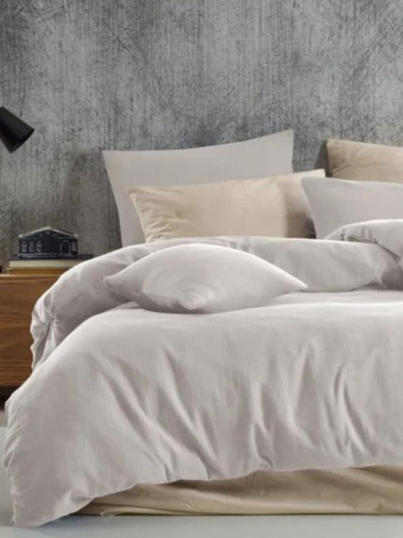 Kvalitex Extended Muslin Bedding 140x220, 70x90cm cream Kvalitex